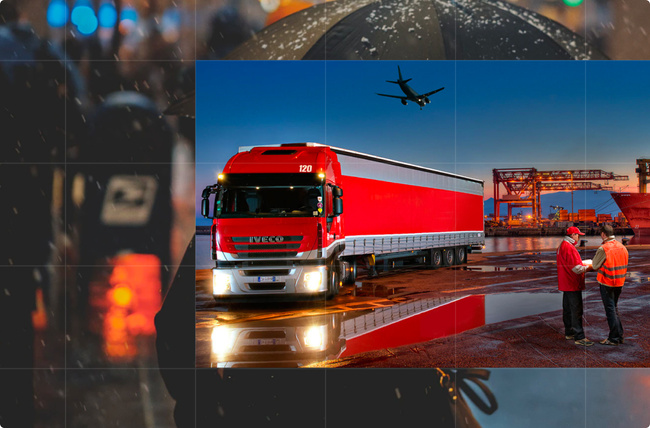 transportation weather scene